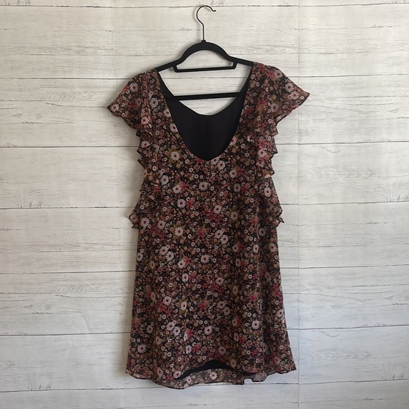 BCBGeneration Floral Ruffle Boho Dress | SIZE S - Picture 4 of 8